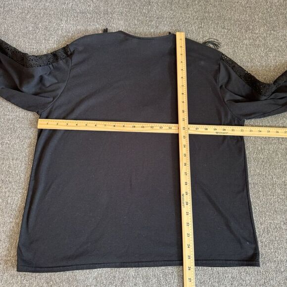 Sas’sa Fringe Western Rodeo Cowgirl Long Sleeve Lace Studded Shirt Women’s 40 - Picture 6 of 6